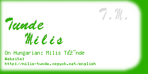 tunde milis business card